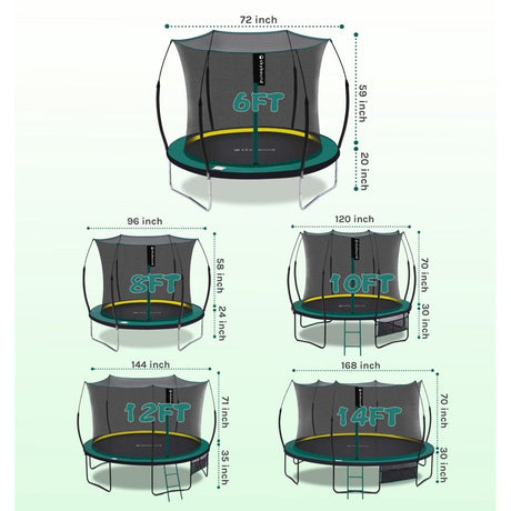 SkyBound 6ft outdoor Trampoline without springs, toddler springless trampoline with net for Kids and Adults, springless Trampoline with Enclosure for Backyard Indoor and Outdoor - Ezonesglobal - Buy at Wine Coolers Online