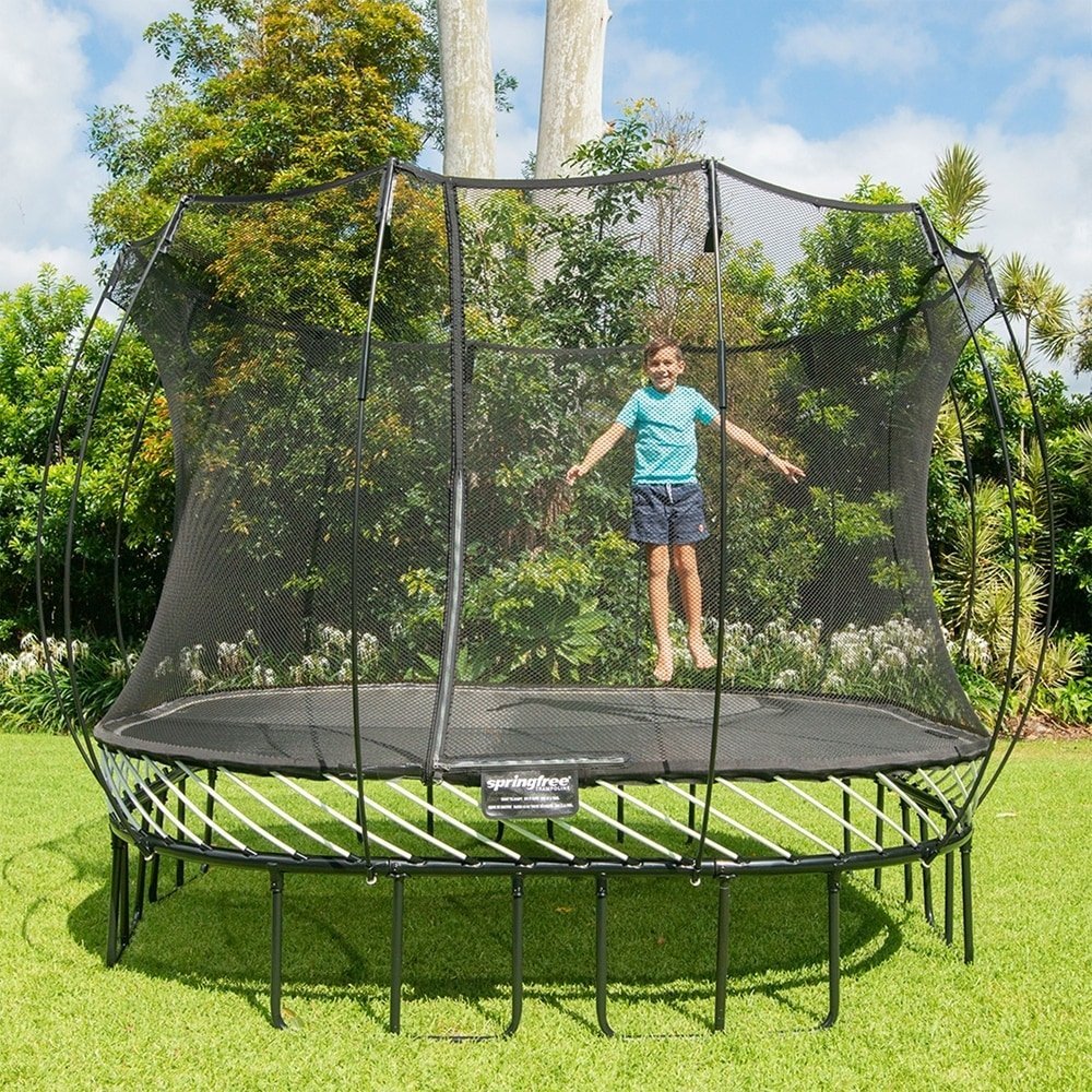 Springfree Kids 11 ft. Outdoor Large Square Trampoline with Enclosure - Ezonesglobal - Buy at Wine Coolers Online