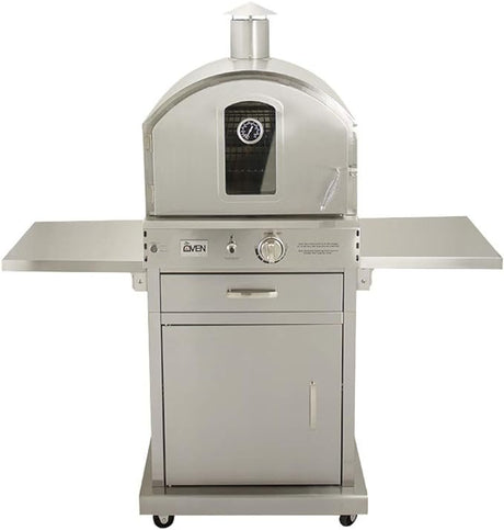 Summerset ‘The Oven’ Outdoor Freestanding Large Capacity Gas Oven with Pizza Stone, Smoker Box and Mobile Cart, 304 Stainless Steel Construction, Natural Gas - Ezonesglobal - Buy at Wine Coolers Online