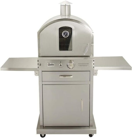 Summerset ‘The Oven’ Outdoor Freestanding Large Capacity Gas Oven with Pizza Stone, Smoker Box and Mobile Cart, 304 Stainless Steel Construction, Natural Gas - Ezonesglobal - Buy at Wine Coolers Online