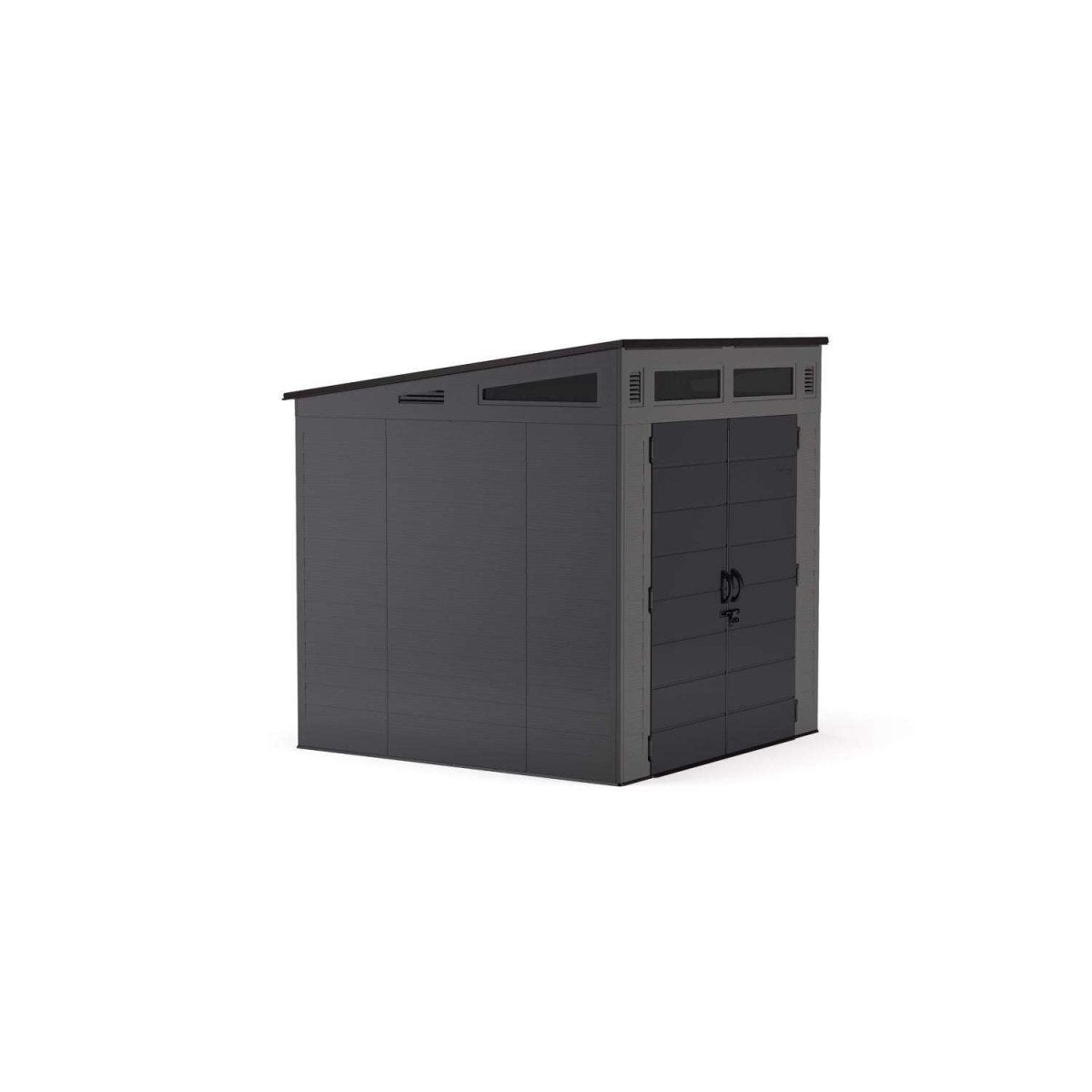 Suncast Modernist 7 ft. x 7 ft. Resin Vertical Pent Storage Shed with Floor Kit - Ezonesglobal - Buy at Wine Coolers Online