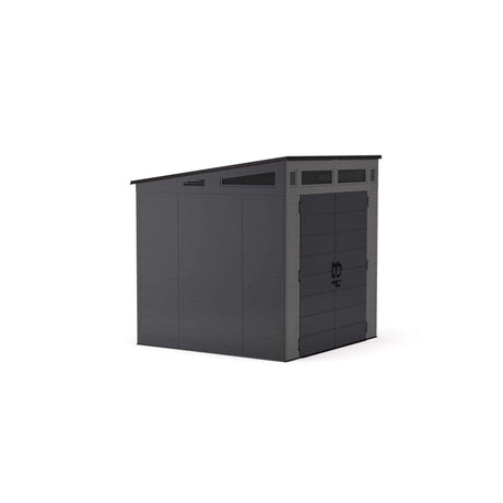 Suncast Modernist 7 ft. x 7 ft. Resin Vertical Pent Storage Shed with Floor Kit - Ezonesglobal - Buy at Wine Coolers Online