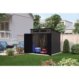 Suncast Modernist 7 ft. x 7 ft. Resin Vertical Pent Storage Shed with Floor Kit - Ezonesglobal - Buy at Wine Coolers Online