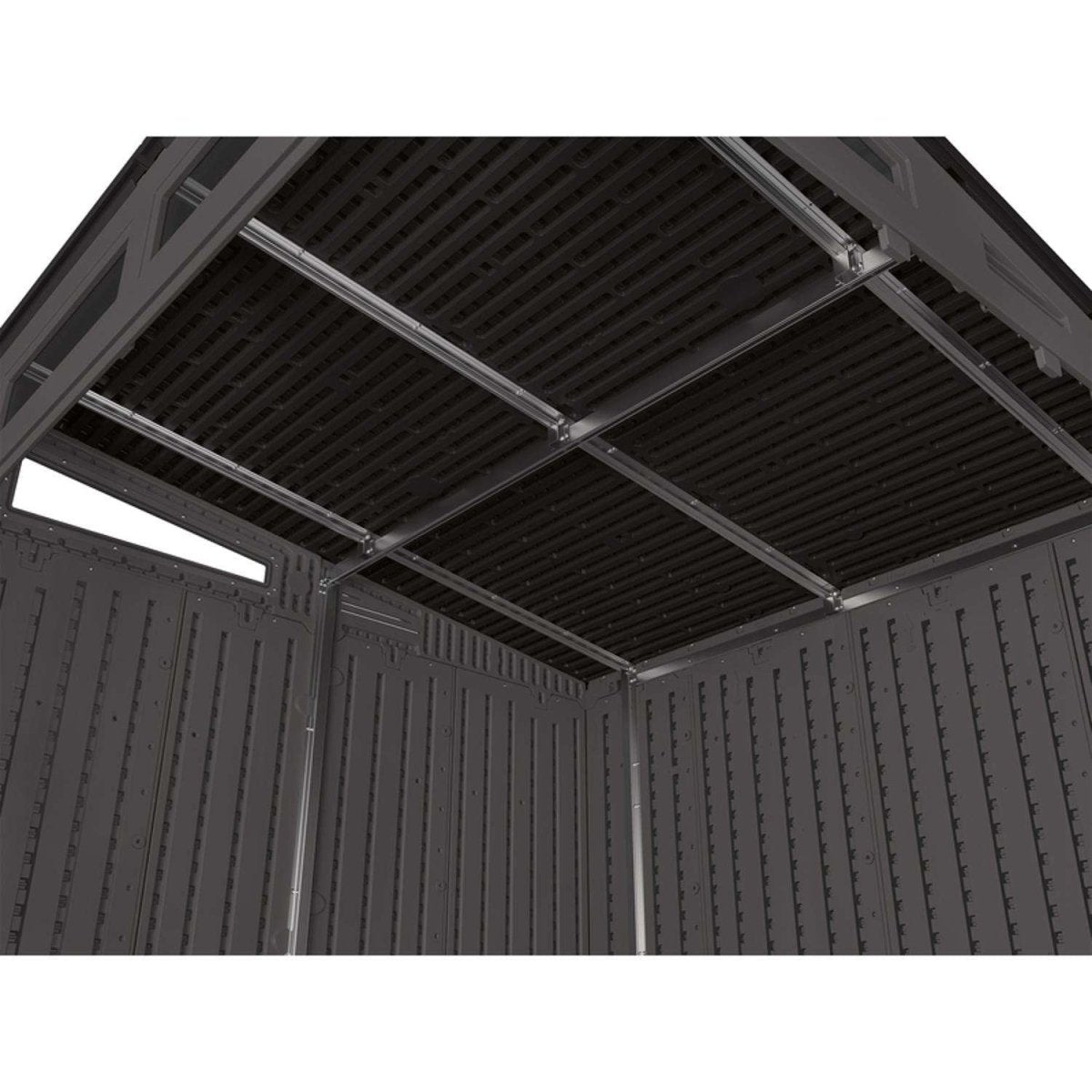 Suncast Modernist 7 ft. x 7 ft. Resin Vertical Pent Storage Shed with Floor Kit - Ezonesglobal - Buy at Wine Coolers Online