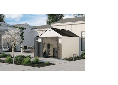 Suncast Tremont 8 ft. x 10 ft. Storage Shed with Floor – Ice Cube|BMS8125 - Ezonesglobal - Buy at Wine Coolers Online