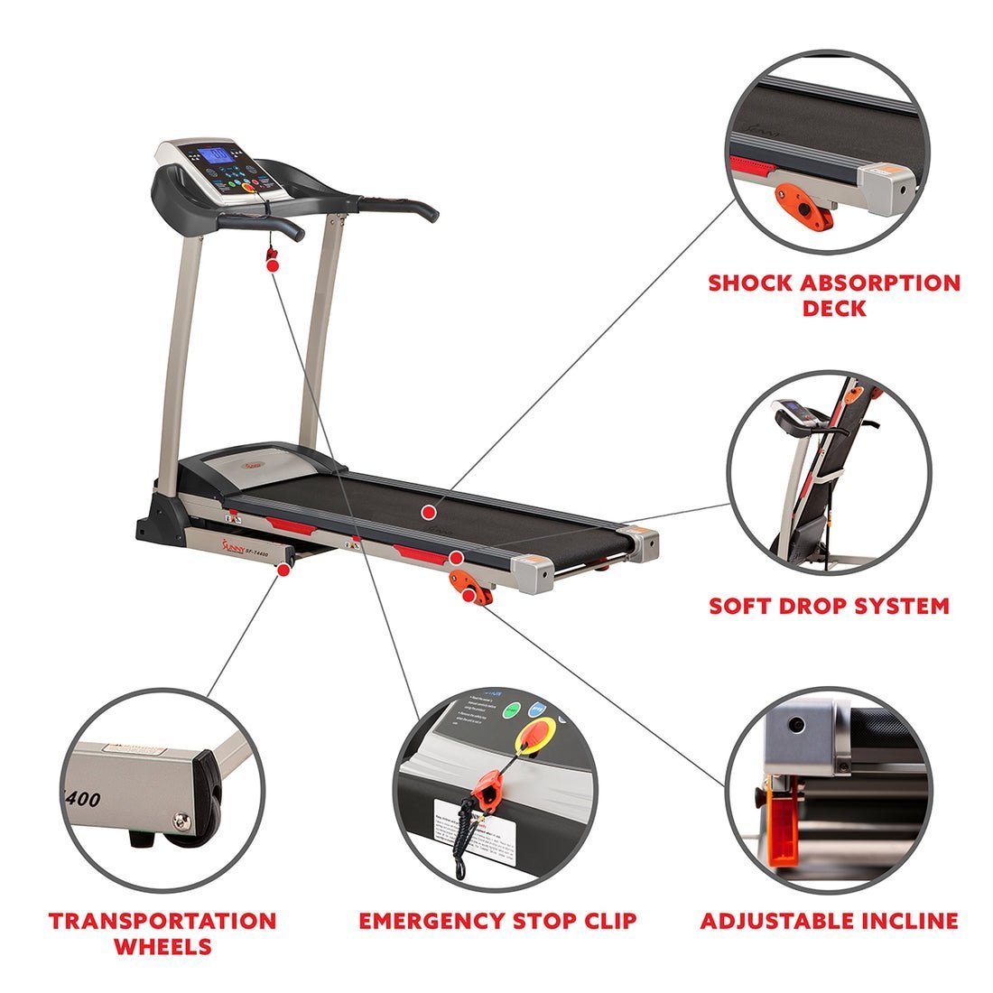 Sunny Distributor SF - T4400 Treadmill - Ezonesglobal - Buy at Wine Coolers Online