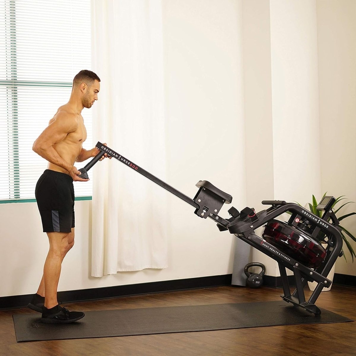 Sunny Health and Fitness Obsidian Surge Water Rowing Machine - Ezonesglobal - Buy at Wine Coolers Online
