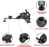 Sunny Health and Fitness Obsidian Surge Water Rowing Machine - Ezonesglobal - Buy at Wine Coolers Online