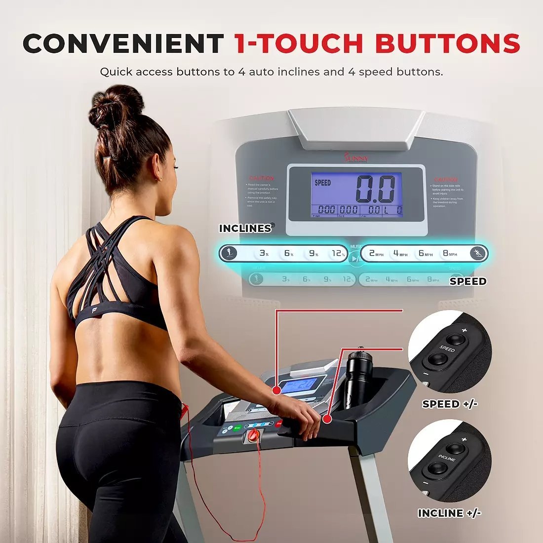 Sunny Health & Fitness Smart Treadmill SF - T7515 - Ezonesglobal - Buy at Wine Coolers Online