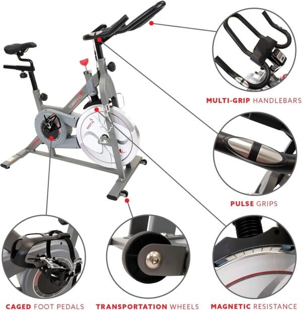 Sunny Health & Fitness Synergy Pro Magnetic Indoor Cycling Bike - Ezonesglobal - Buy at Wine Coolers Online