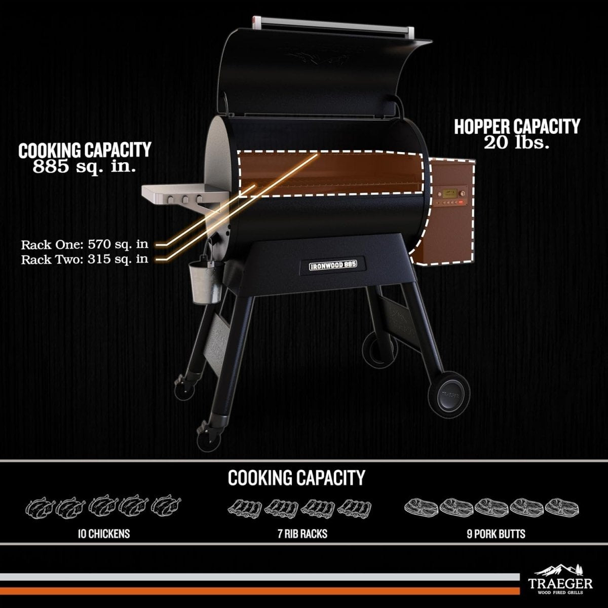 Traeger Ironwood 885 Pellet Grill - Ezonesglobal - Buy at Wine Coolers Online