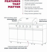 TYTUS Fresno Series 5 Burner Grill TDT - 021 - Ezonesglobal - Buy at Wine Coolers Online