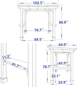 Veikous D Wooden Grill Gazebo Outdoor with Steel Roof - Ezonesglobal - Buy at Wine Coolers Online