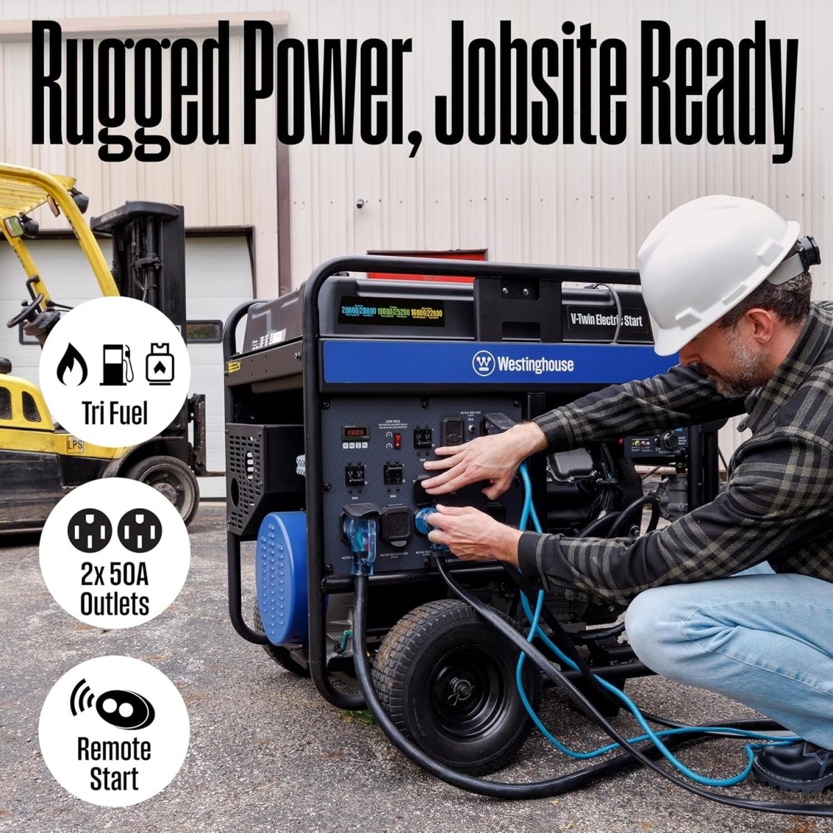 Westinghouse 28,000/20.000 - Watt Tri - Fuel Portable Generator - Ezonesglobal - Buy at Wine Coolers Online