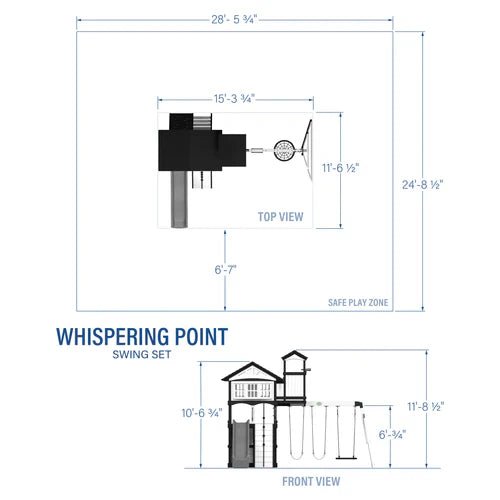 Whispering Point Outdoor Wooden Swing Set with Shipping & Assembly Included - Ezonesglobal - Buy at Wine Coolers Online