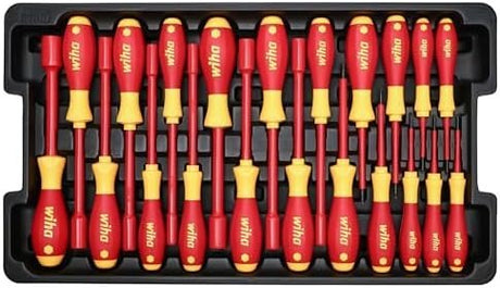 Wiha 32800 Insulated Tool Set with Screwdrivers, Nut Drivers, Pliers, Cutters, Ruler, Knife and Sockets in Rolling Tool Case, 10,000 Volt Tested and 1000 Volt Rated, 80 - Piece Set - Ezonesglobal - Buy at Wine Coolers Online
