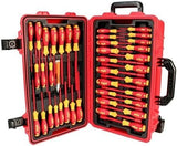 Wiha 32800 Insulated Tool Set with Screwdrivers, Nut Drivers, Pliers, Cutters, Ruler, Knife and Sockets in Rolling Tool Case, 10,000 Volt Tested and 1000 Volt Rated, 80 - Piece Set - Ezonesglobal - Buy at Wine Coolers Online