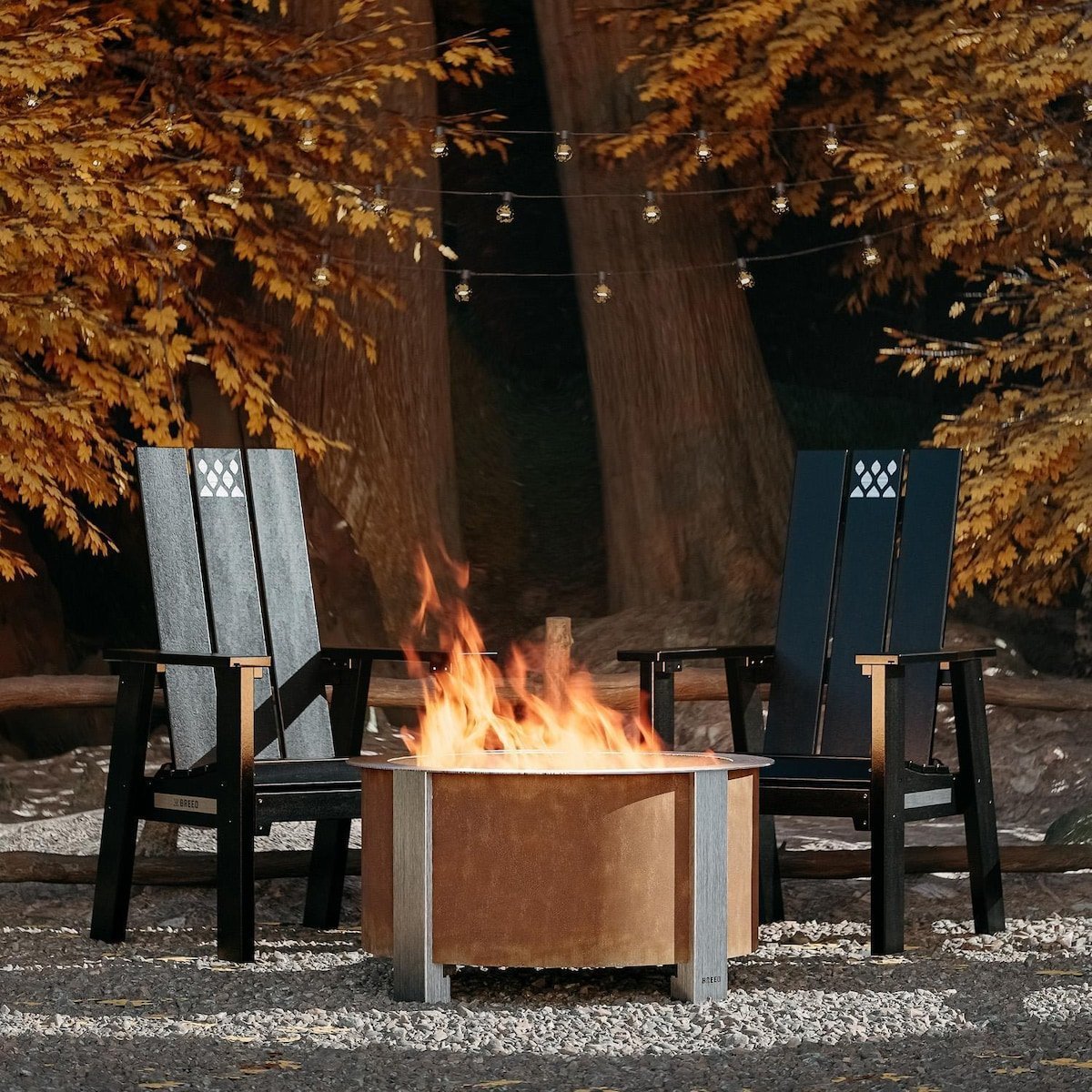 X Series 28 Inch Round Corten Steel Wood - Burning Fire Pit in Stainless Steel by Breeo - Ezonesglobal - Buy at Wine Coolers Online