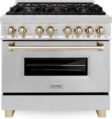 ZLINE Autograph Edition 36″ 4.6 Cu. Ft. Dual Fuel Range - Ezonesglobal - Buy at Wine Coolers Online