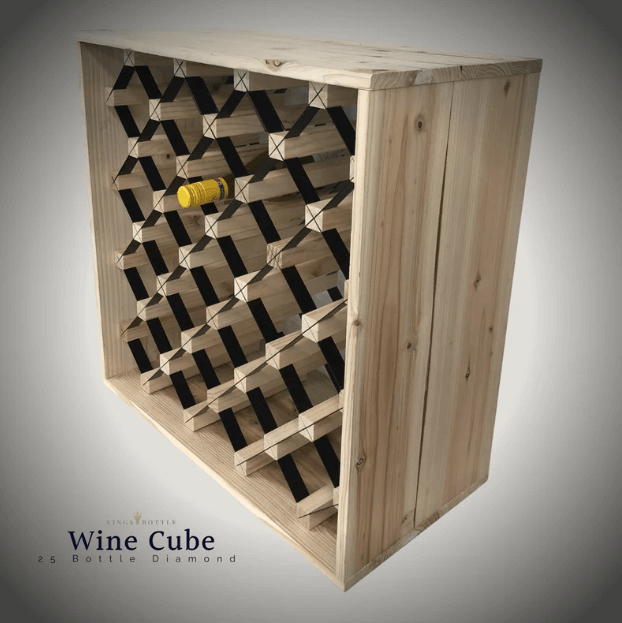 25 Bottle Diamond Cube Wine Rack WCD25N18T - Kings Bottle - Buy at Wine Coolers Online