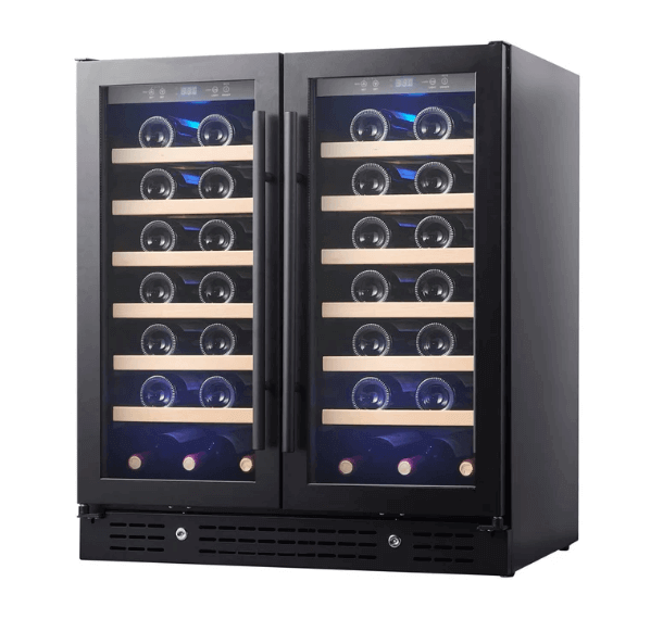 30 - inch Dual Zone Wine Cooler with Low - E Glass Door KBU165W2 - Kings Bottle - Buy at Wine Coolers Online