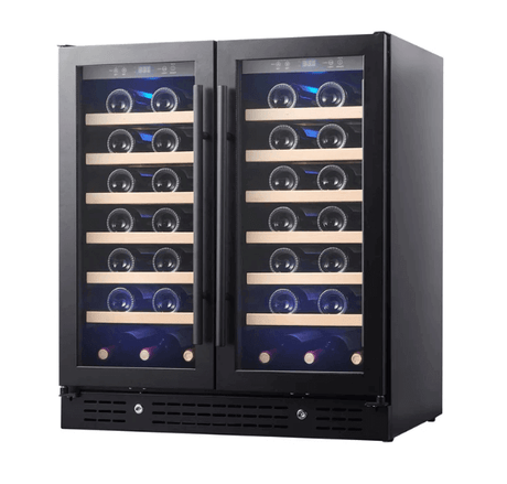 30 - inch Dual Zone Wine Cooler with Low - E Glass Door KBU165W2 - Kings Bottle - Buy at Wine Coolers Online