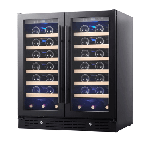 30 - inch Dual Zone Wine Cooler with Low - E Glass Door KBU165W2 - Kings Bottle - Buy at Wine Coolers Online