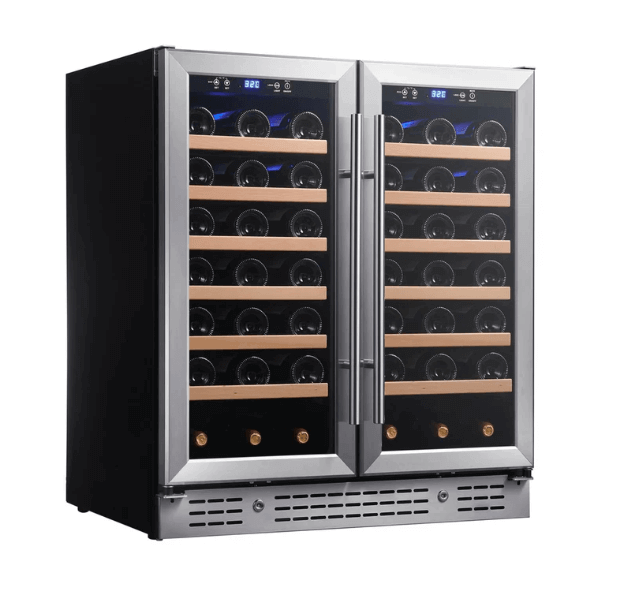 30 - inch Dual Zone Wine Cooler with Low - E Glass Door KBU165W2 - Kings Bottle - Buy at Wine Coolers Online