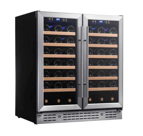 30 - inch Dual Zone Wine Cooler with Low - E Glass Door KBU165W2 - Kings Bottle - Buy at Wine Coolers Online