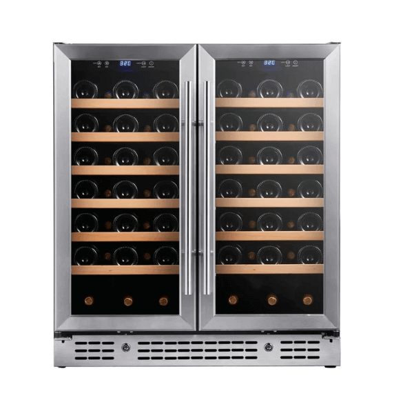 30 - inch Dual Zone Wine Cooler with Low - E Glass Door KBU165W2 - Kings Bottle - Buy at Wine Coolers Online