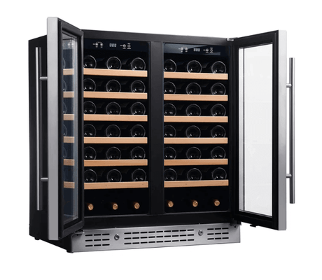 30 - inch Dual Zone Wine Cooler with Low - E Glass Door KBU165W2 - Kings Bottle - Buy at Wine Coolers Online