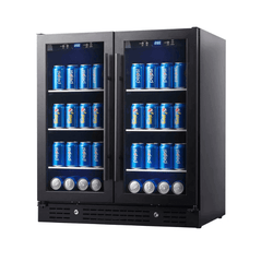 30-inch Undercounter Beverage Fridge with Low-E Glass Door KBU165B2