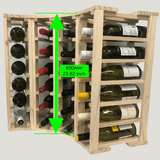 4 - Column 24 - Bottle Curved Corner Wine Cube WCC24N18T - Kings Bottle - Buy at Wine Coolers Online
