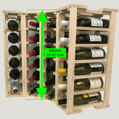 4 - Column 24 - Bottle Curved Corner Wine Cube WCC24N18T - Kings Bottle - Buy at Wine Coolers Online