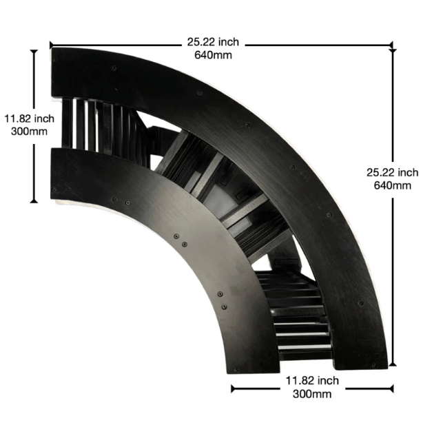 4 - Column 24 - Bottle Curved Corner Wine Cube WCC24N18T - Kings Bottle - Buy at Wine Coolers Online