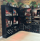 4 - Column 24 - Bottle Curved Corner Wine Cube WCC24N18T - Kings Bottle - Buy at Wine Coolers Online