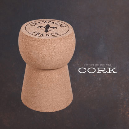 Champagne Cork Stool Cork Table - Kings Bottle - Buy at Wine Coolers Online
