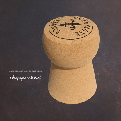 Champagne Cork Stool Round Top - Kings Bottle - Buy at Wine Coolers Online