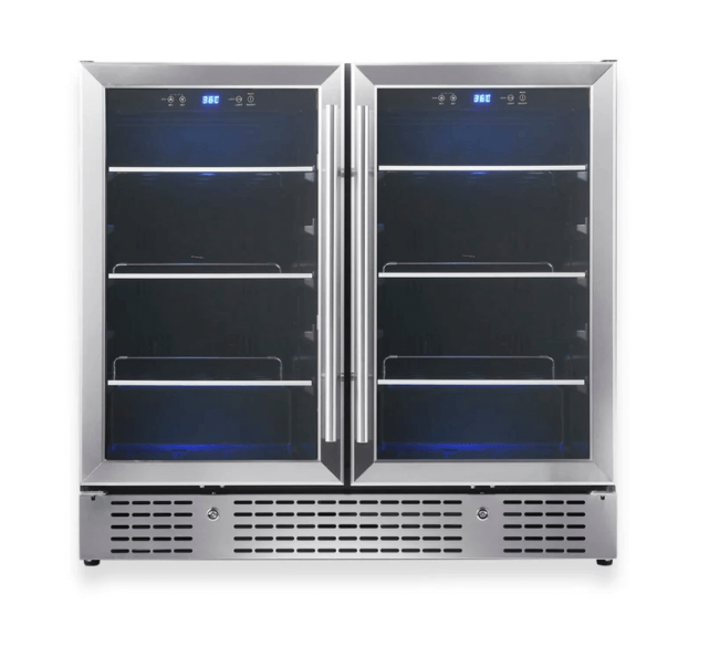 Dual Zone Beverage Cooler 36 Inch KBU190B2 - Kings Bottle - Buy at Wine Coolers Online