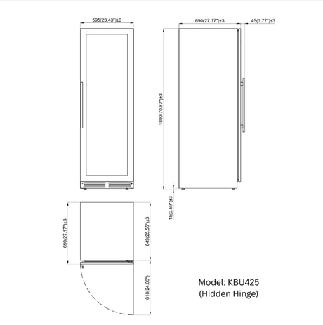 Kings Bottle 15CF Large Dual Zone Wine and Beverage Center - Kings Bottle - Buy at Wine Coolers Online