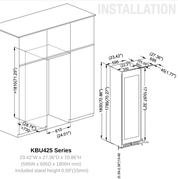 Kings Bottle 15CF Large Dual Zone Wine and Beverage Center - Kings Bottle - Buy at Wine Coolers Online
