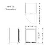 Kings Bottle 24 - Inch Outdoor Beverage Refrigerator with Solid Stainless Steel Door KBU55ASD - Kings Bottle - Buy at Wine Coolers Online