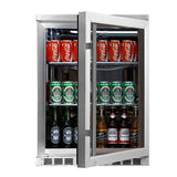 Kings Bottle 24 Inch Under Counter Beverage Cooler with Heating Glass Door KBU55M - Kings Bottle - Buy at Wine Coolers Online