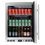 Kings Bottle 24 Inch Under Counter Beverage Cooler with Heating Glass Door KBU55M - Kings Bottle - Buy at Wine Coolers Online