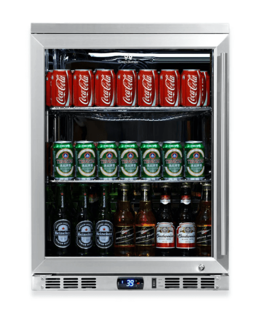 Kings Bottle 24 Inch Under Counter Beverage Cooler with Heating Glass Door KBU55M - Kings Bottle - Buy at Wine Coolers Online