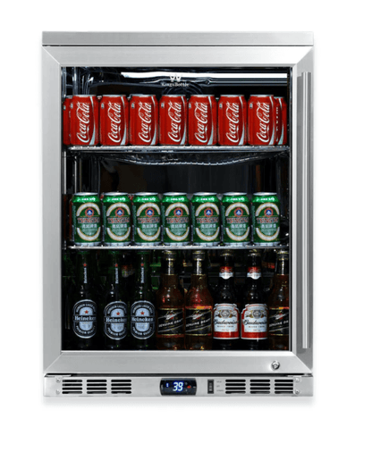 Kings Bottle 24 Inch Under Counter Beverage Cooler with Heating Glass Door KBU55M - Kings Bottle - Buy at Wine Coolers Online