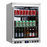 Kings Bottle 24 Inch Under Counter Beverage Cooler with Heating Glass Door KBU55M - Kings Bottle - Buy at Wine Coolers Online