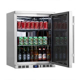 Kings Bottle 24 Inch Under Counter Beverage Cooler with Heating Glass Door KBU55M - Kings Bottle - Buy at Wine Coolers Online