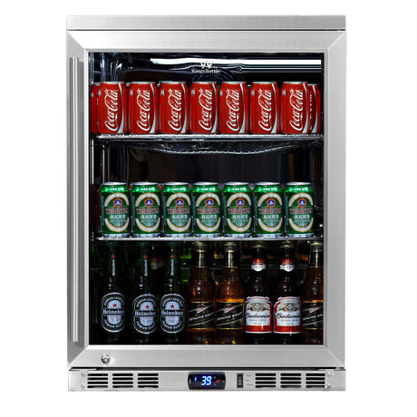 Kings Bottle 24 Inch Under Counter Beverage Cooler with Heating Glass Door KBU55M - Kings Bottle - Buy at Wine Coolers Online