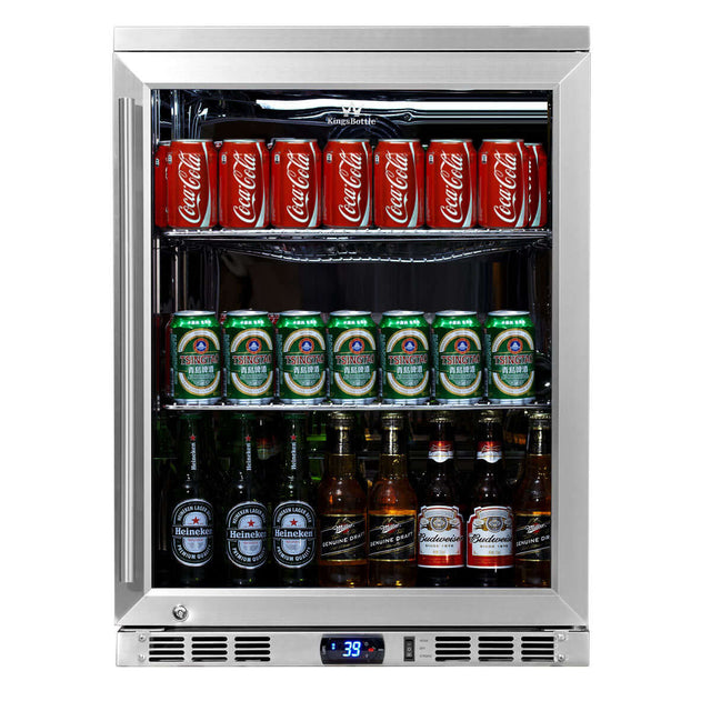 Kings Bottle 24 Inch Under Counter Beverage Cooler with Heating Glass Door KBU55M - Kings Bottle - Buy at Wine Coolers Online